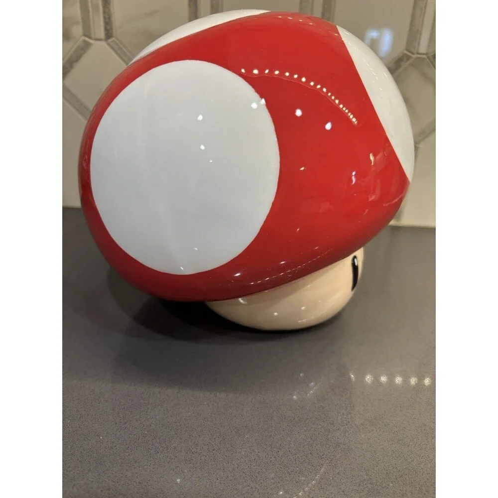 Nintendo Super Mario Mushroom TOAD Ceramic Shaped Cookie Jar 2019 Paladone